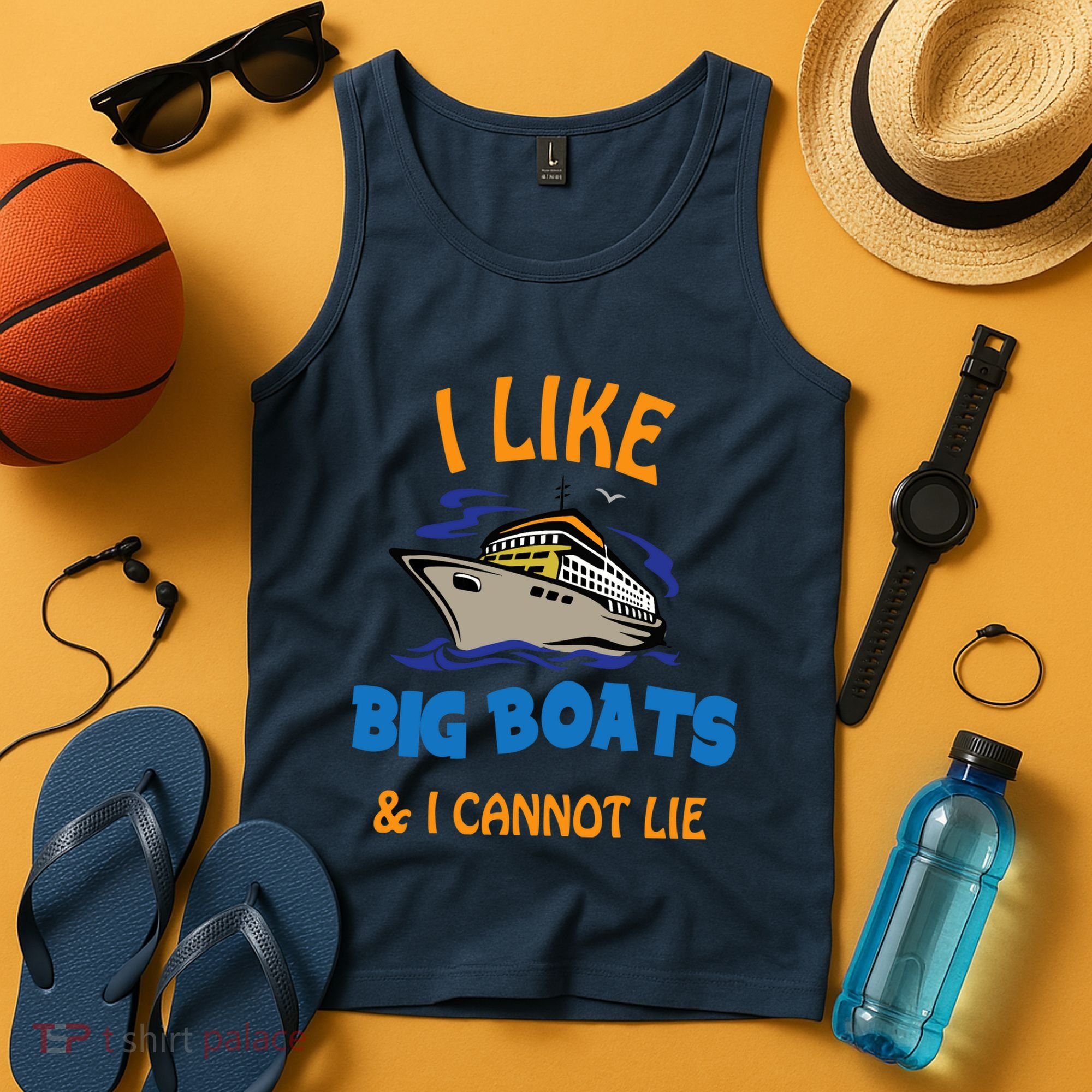 I Like Big Boats And I Cannot Lie. Funny Cool Cruise Tank Top
