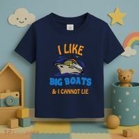 I Like Big Boats And I Cannot Lie. Funny Cool Cruise Toddler T-Shirt thumb 3