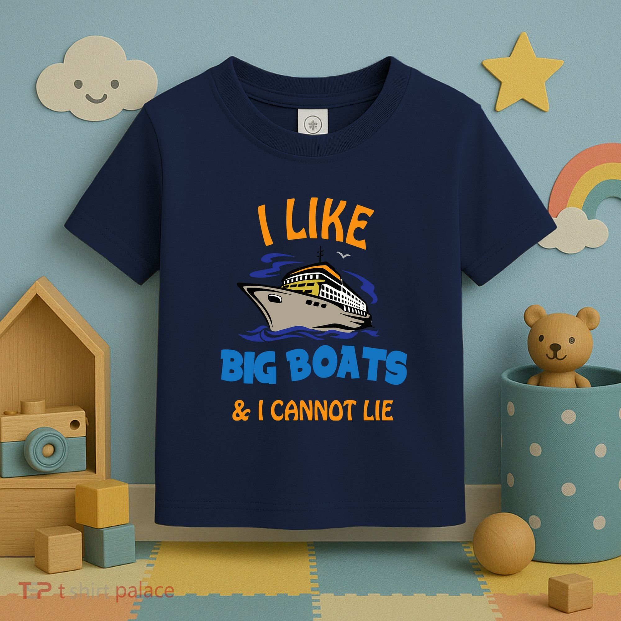 I Like Big Boats And I Cannot Lie. Funny Cool Cruise Toddler T-Shirt