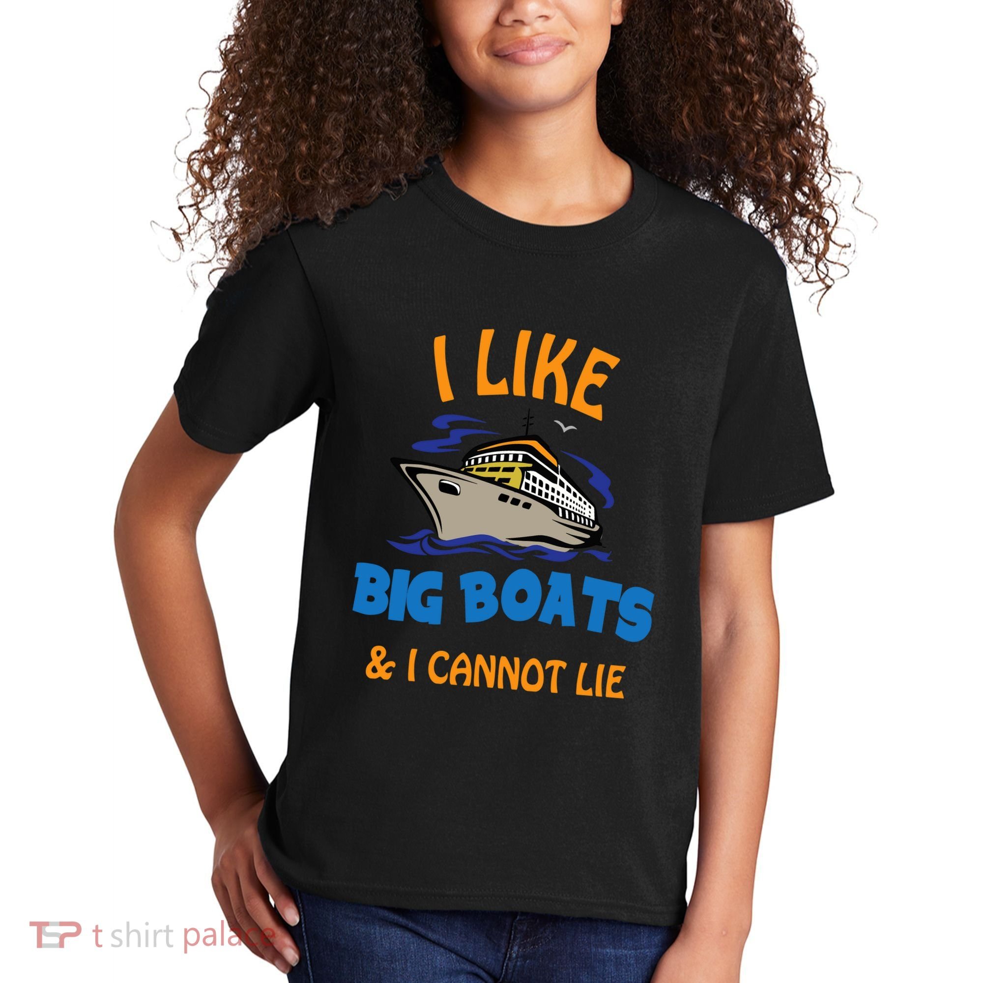 I Like Big Boats And I Cannot Lie. Funny Cool Cruise Kids T-Shirt