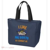 I Like Big Boats And I Cannot Lie. Funny Cool Cruise Tote Bag thumb 3