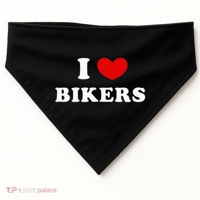 I Love Bikers USA-Made Doggie Bandana