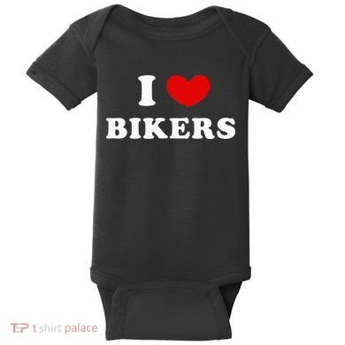 I Love Bikers Baby Bodysuit