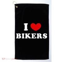 I Love Bikers Golf Towel thumb 0