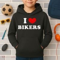 I Love Bikers Kids Hoodie thumb 2