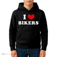 I Love Bikers Kids Hoodie thumb 4