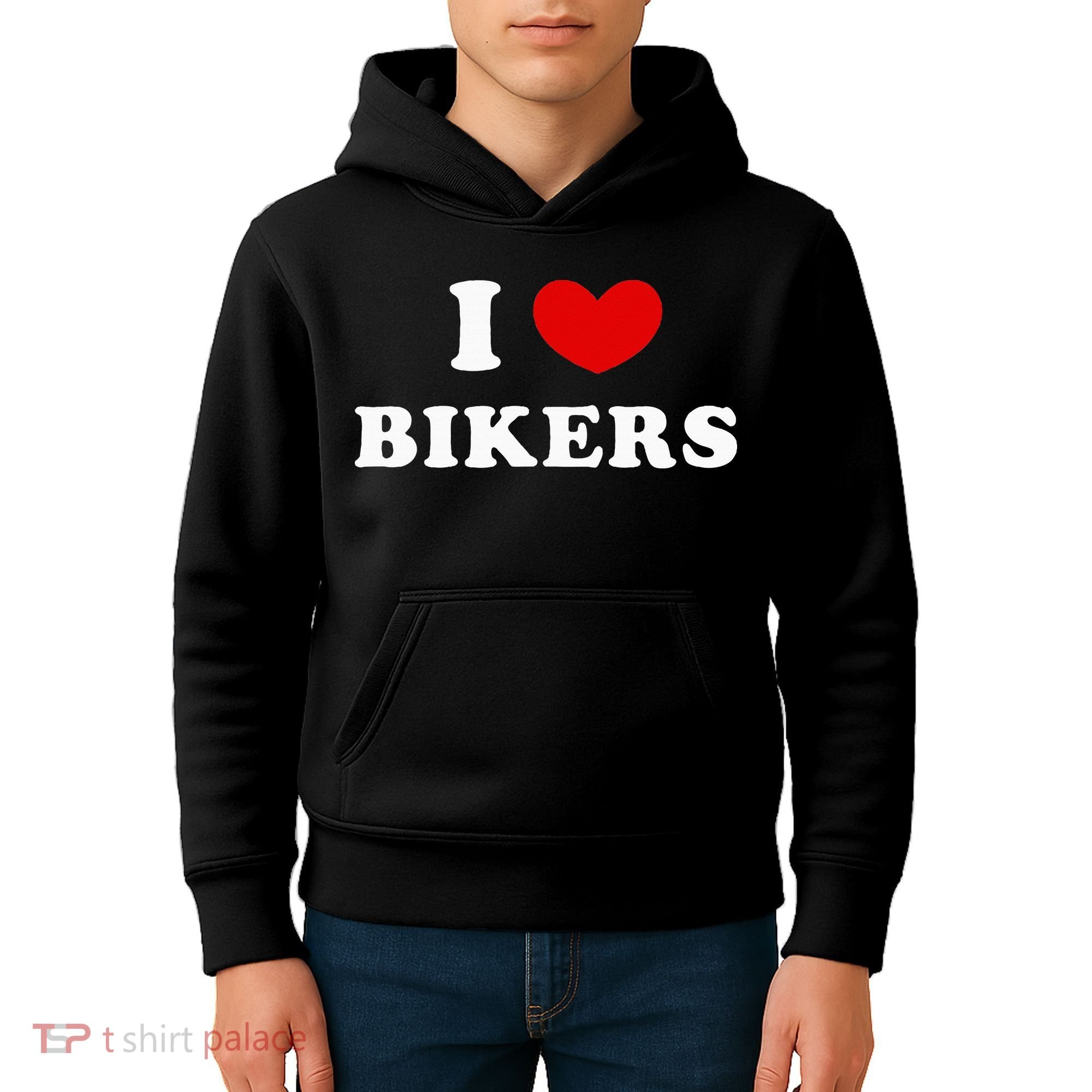 I Love Bikers Kids Hoodie