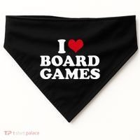 I Love Board Games USA-Made Doggie Bandana thumb 0