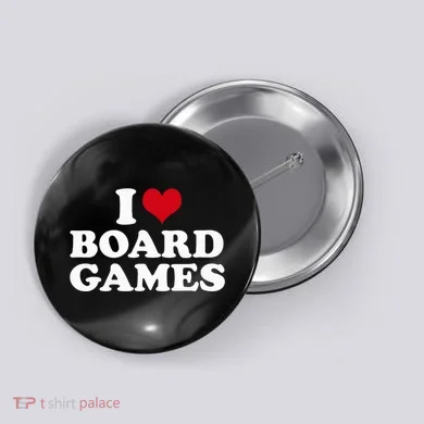 I Love Board Games Button