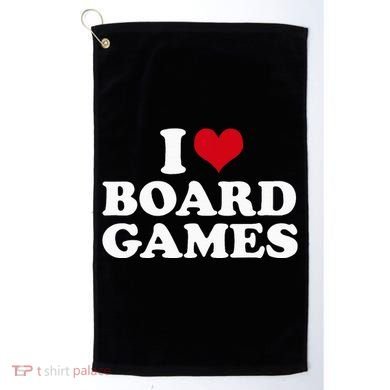 I Love Board Games Golf Towel