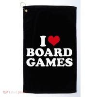 I Love Board Games Golf Towel thumb 0