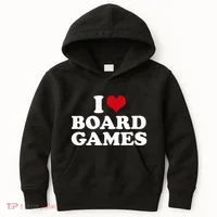 I Love Board Games Kids Hoodie thumb 0