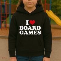I Love Board Games Kids Hoodie thumb 3
