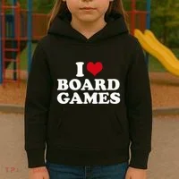 I Love Board Games Kids Hoodie thumb 3