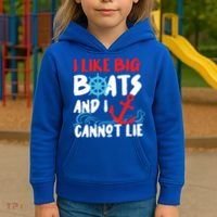 I Like Big Boats And I Can’T Lie Gift Kids Hoodie thumb 3