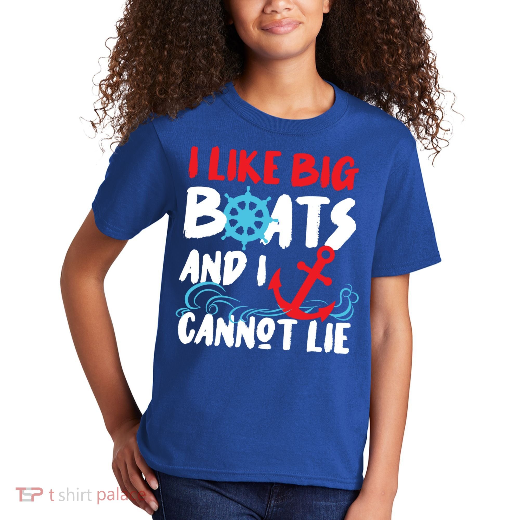 I Like Big Boats And I Can’T Lie Gift Kids T-Shirt