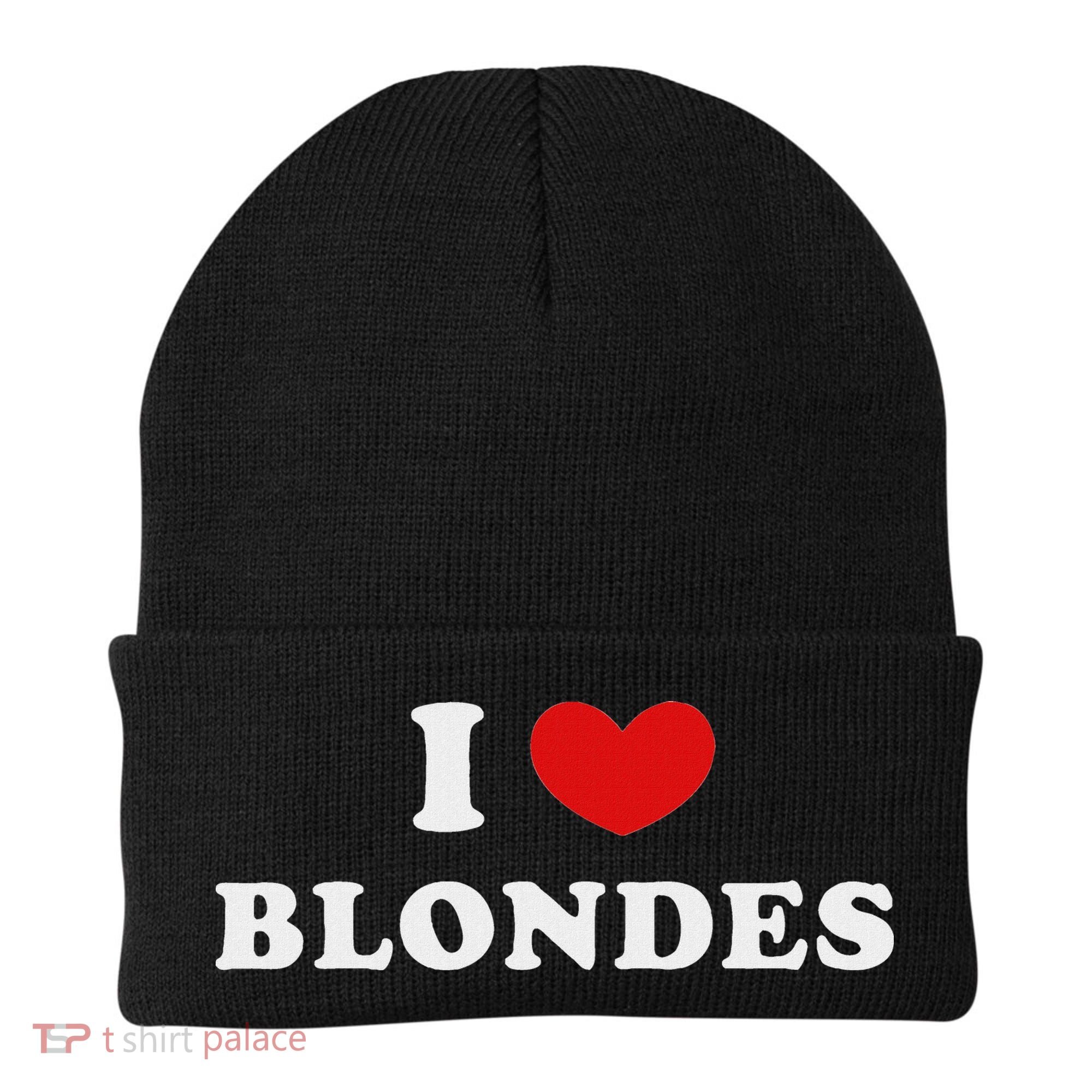 I Love Blondes I Heart Blondes Beanie