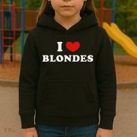 I Love Blondes I Heart Blondes Kids Hoodie thumb 3