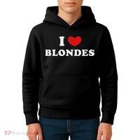 I Love Blondes I Heart Blondes Kids Hoodie thumb 4