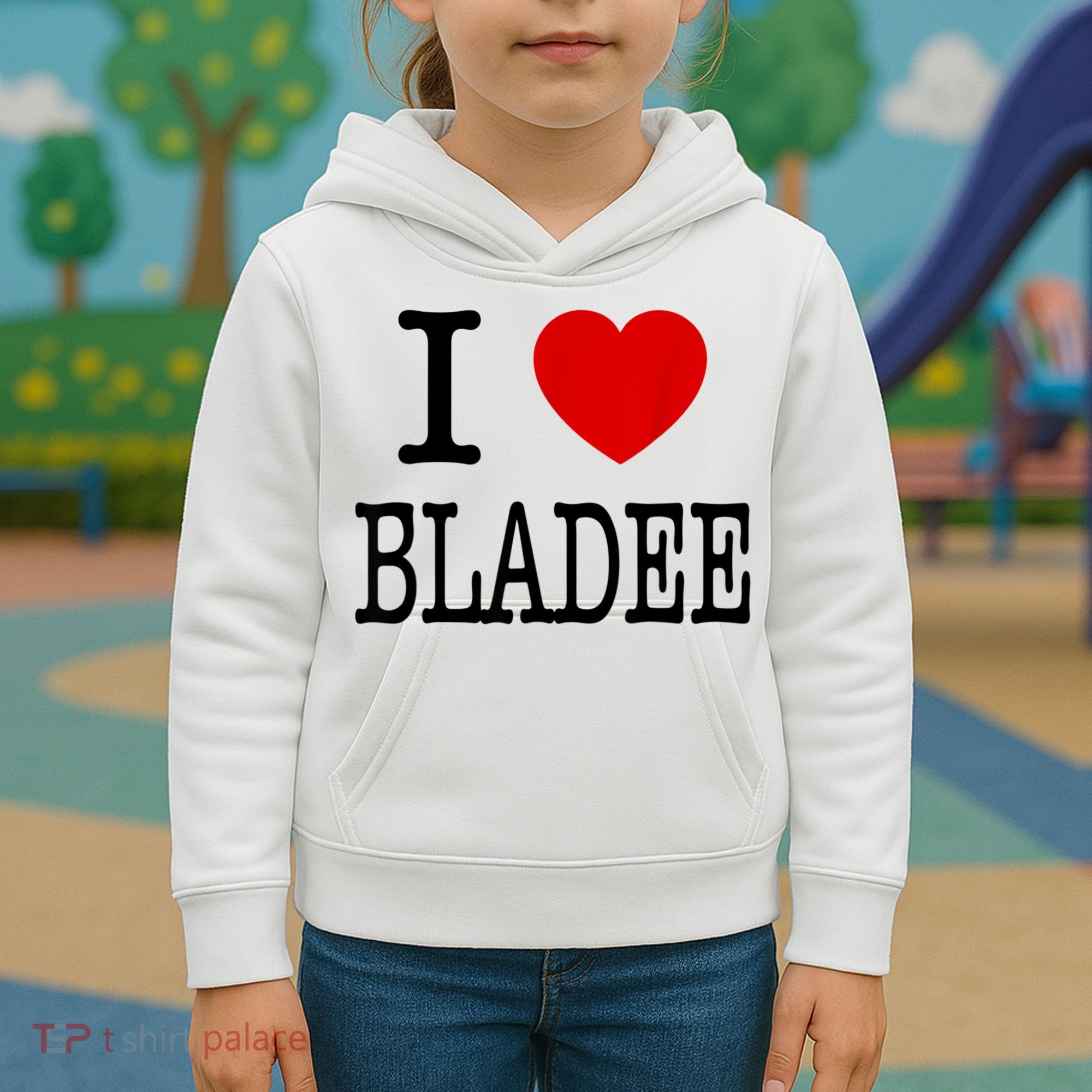 I Love Bladee Kids Hoodie