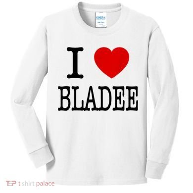 I Love Bladee Kids Long Sleeve Shirt