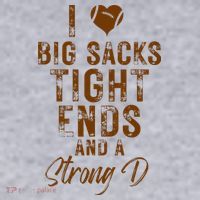 I Love Big Sacks Tight Ends A Strong D Funny Women's Sweatshirt thumb 2