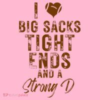 I Love Big Sacks Tight Ends A Strong D Funny Coaster thumb 2