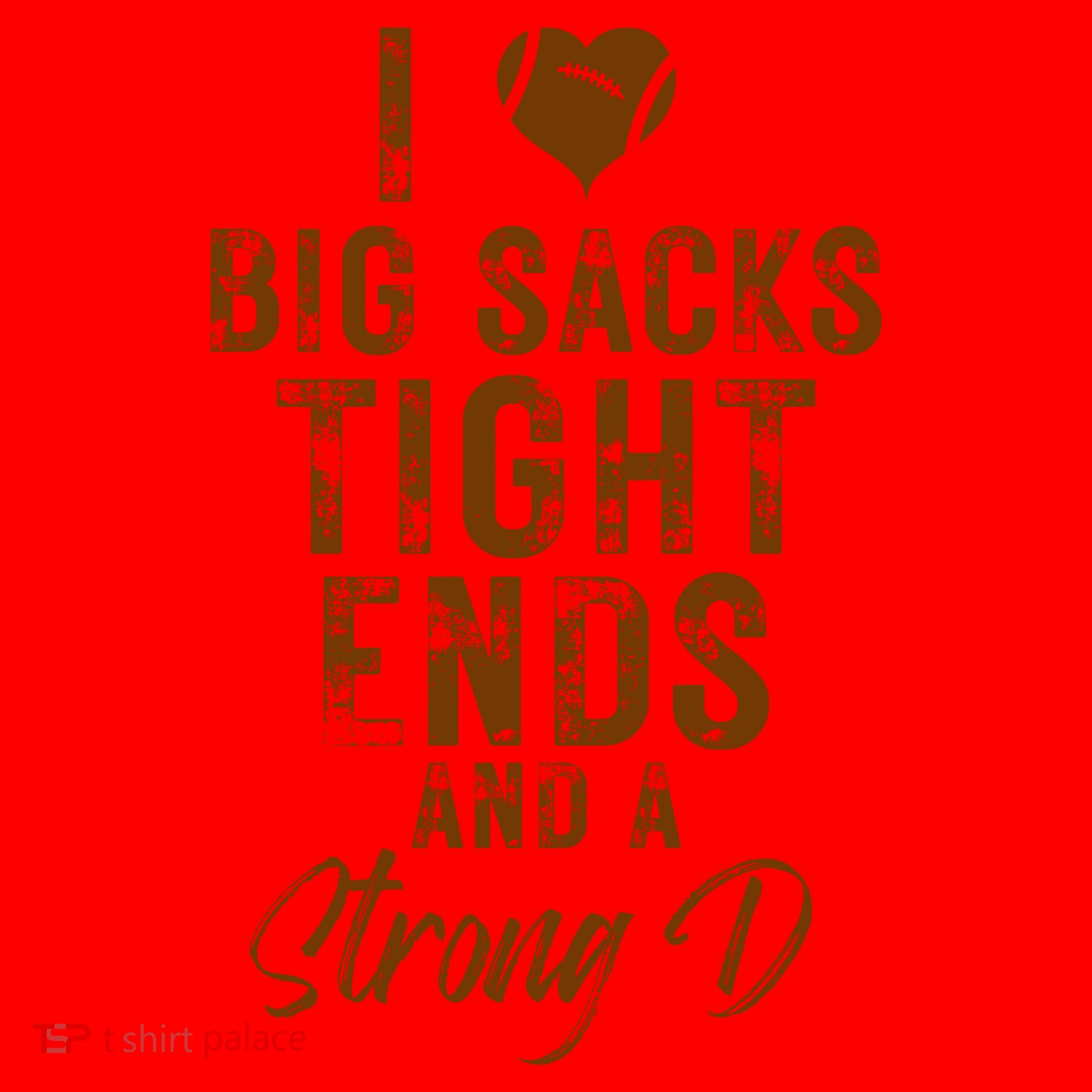 I Love Big Sacks Tight Ends A Strong D Funny Santa Hat