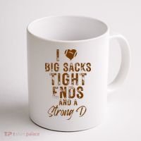 I Love Big Sacks Tight Ends A Strong D Funny Coffee Mug thumb 1