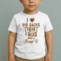 I Love Big Sacks Tight Ends A Strong D Funny Toddler T-Shirt thumb 2