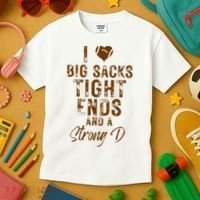 I Love Big Sacks Tight Ends A Strong D Funny Kids T-Shirt thumb 3