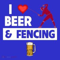 I Love Beer And Fencing Lunge Parry Sword Fighting Ing Gift Mousepad thumb 1