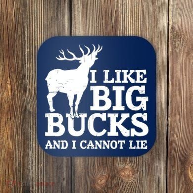 I Like Big Bucks And I Cannot Lie Deer Hunting Coaster