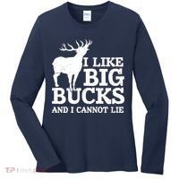 I Like Big Bucks And I Cannot Lie Deer Hunting Women's Long Sleeve Shirt thumb 0