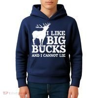 I Like Big Bucks And I Cannot Lie Deer Hunting Kids Hoodie thumb 4