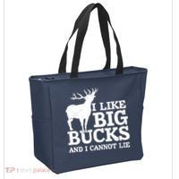 I Like Big Bucks And I Cannot Lie Deer Hunting Tote Bag thumb 2