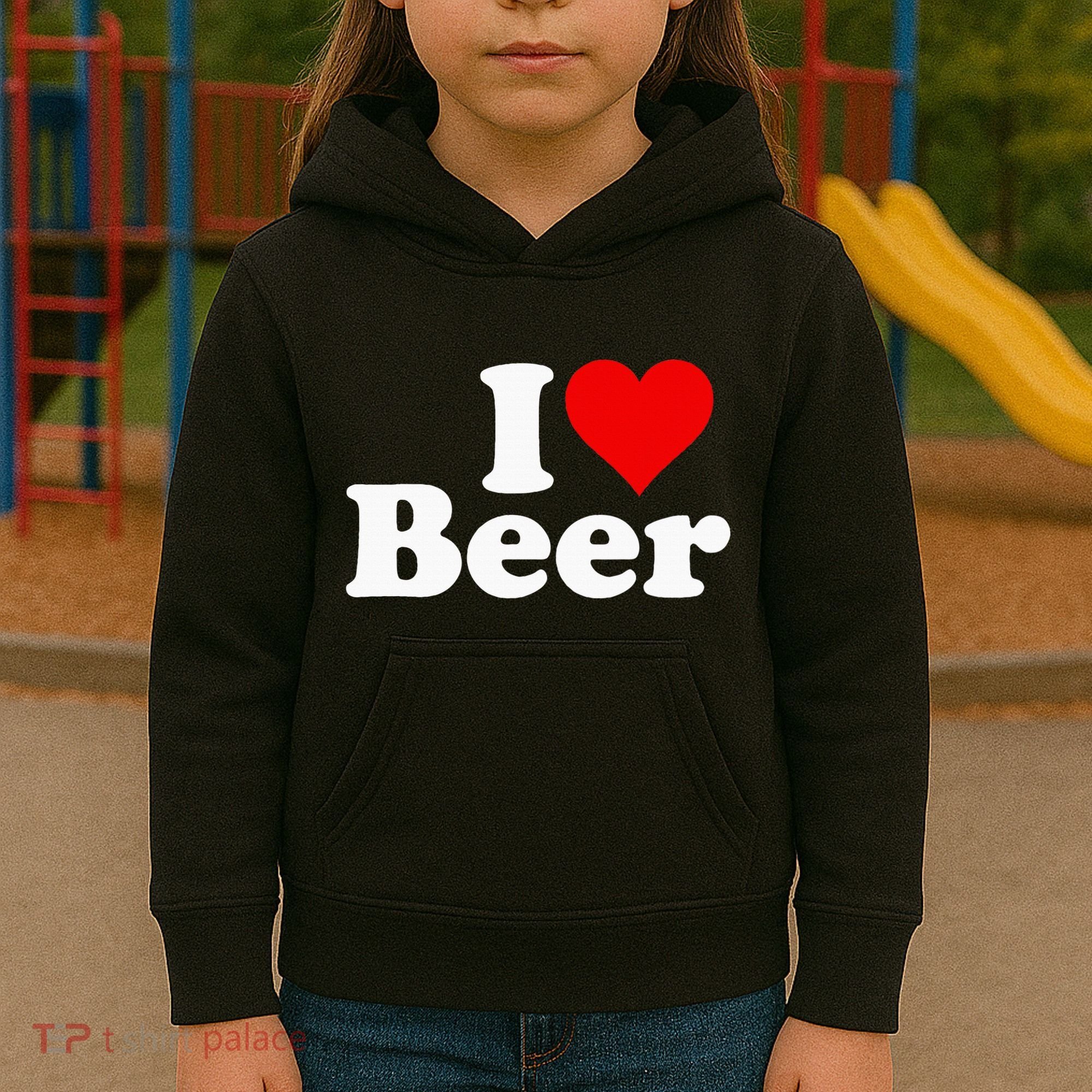 I Love Beer I Heart Beer Kids Hoodie