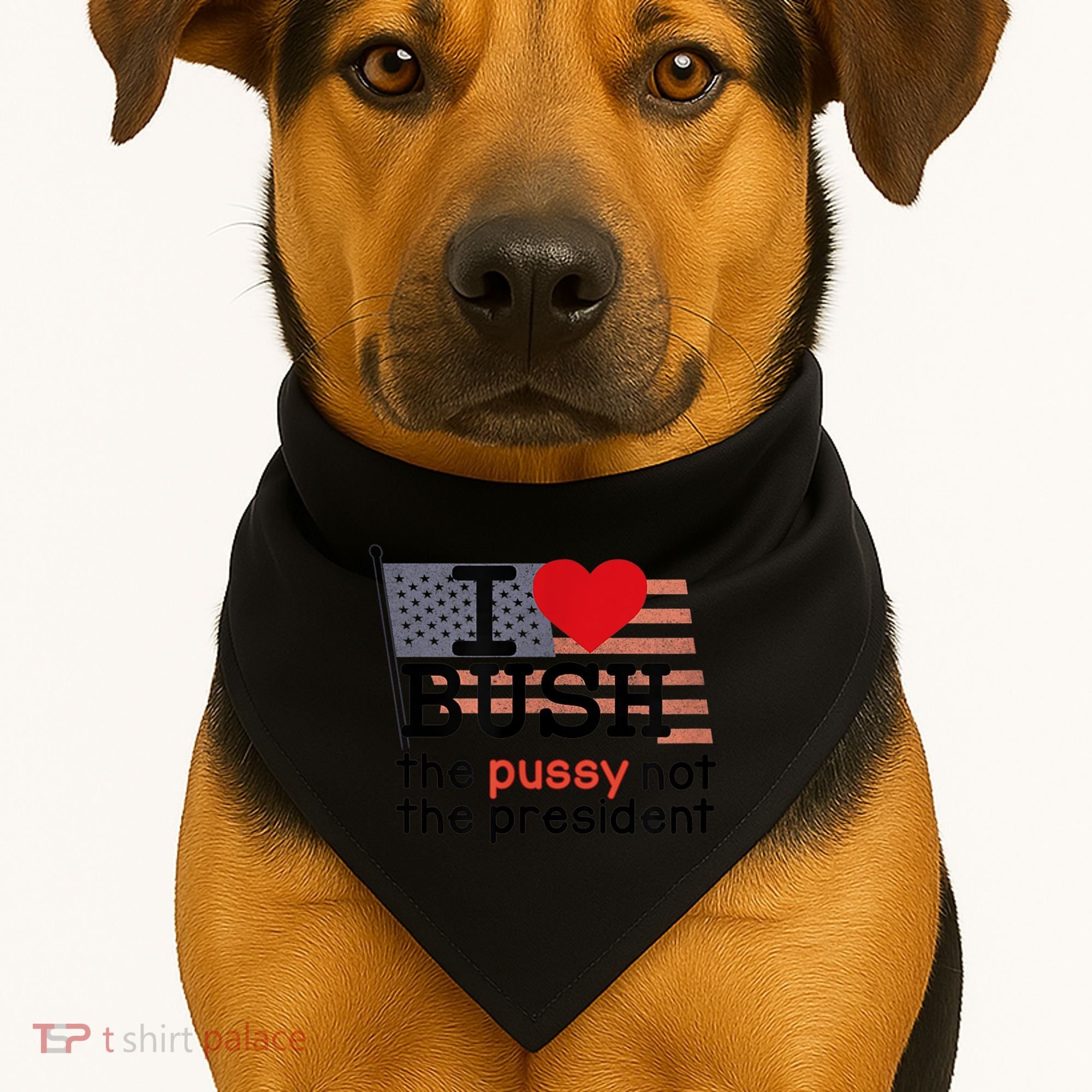 I LOVE BUSH USA-Made Doggie Bandana