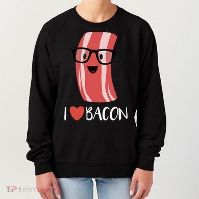 I Love Bacon Geeky Glasses Women's Sweatshirt