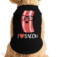 I Love Bacon Geeky Glasses Doggie Tank thumb 0