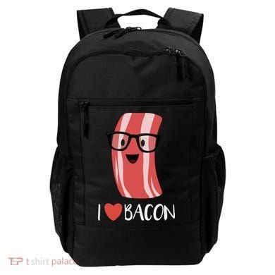 I Love Bacon Geeky Glasses Backpack