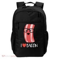 I Love Bacon Geeky Glasses Backpack thumb 0
