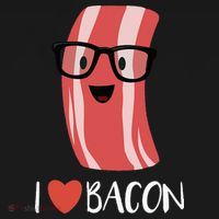 I Love Bacon Geeky Glasses Bucket Hat thumb 4