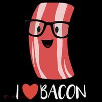 I Love Bacon Geeky Glasses Women's Hoodie thumb 2