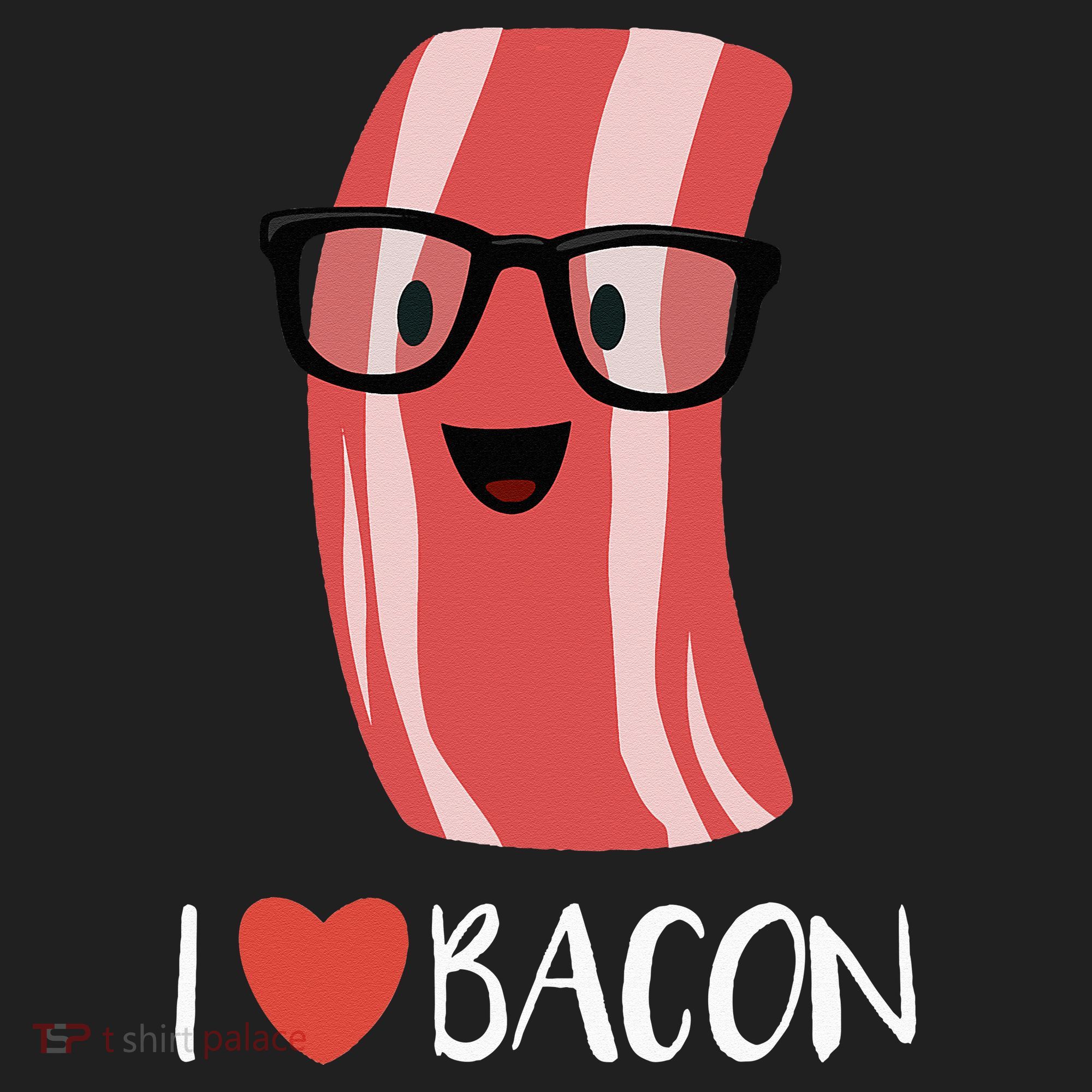 I Love Bacon Geeky Glasses Hat