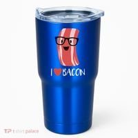 I Love Bacon Geeky Glasses Tumbler thumb 0