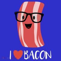 I Love Bacon Geeky Glasses Women's Tank Top thumb 5