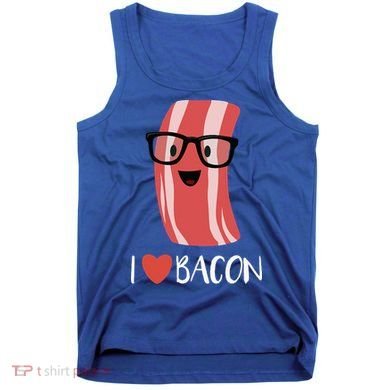 I Love Bacon Geeky Glasses Tank Top