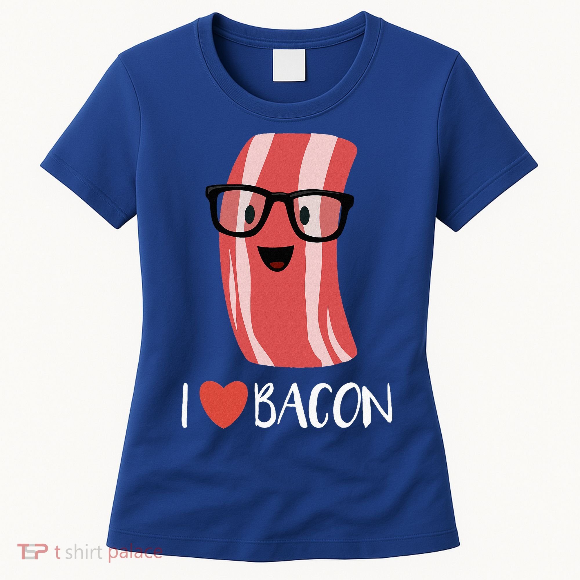 I Love Bacon Geeky Glasses Women's T-Shirt