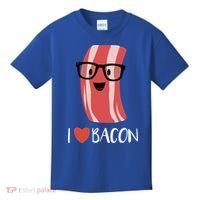 I Love Bacon Geeky Glasses Kids T-Shirt thumb 0